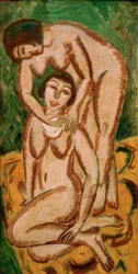 Two Female Nudes in Portrait Format